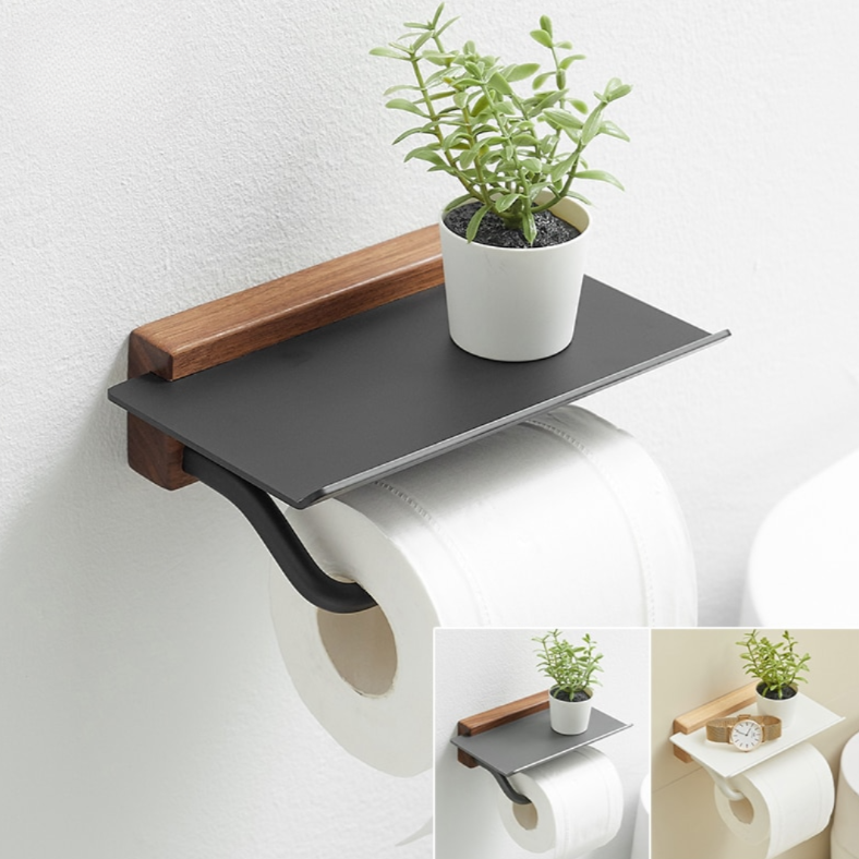 HomeTod™ Minimalist Wooden Toilet Paper Holder