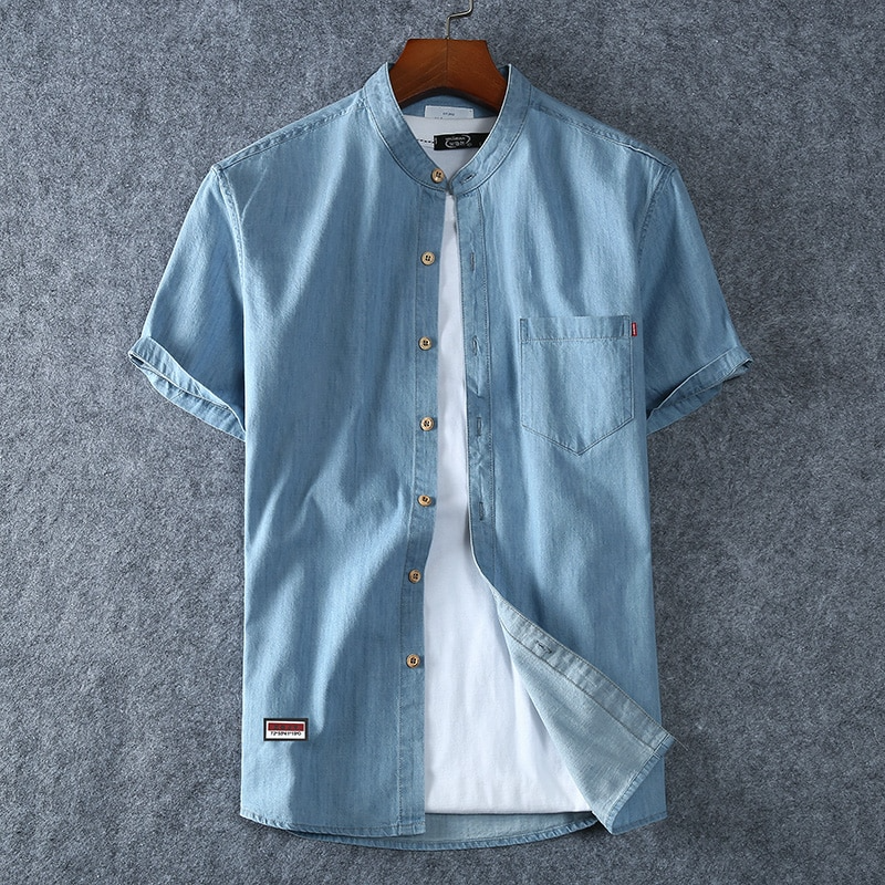 Everett™ Denim Short-sleeved Button Down Shirt