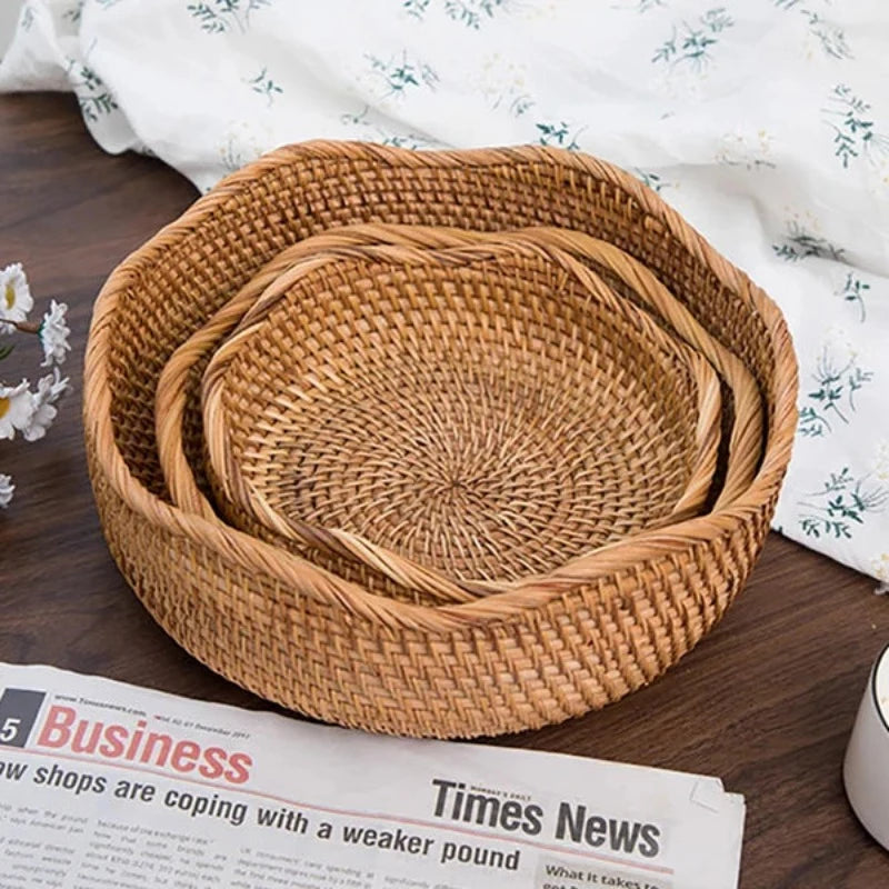 HomeTod™ Handwoven Rattan Storage Basket