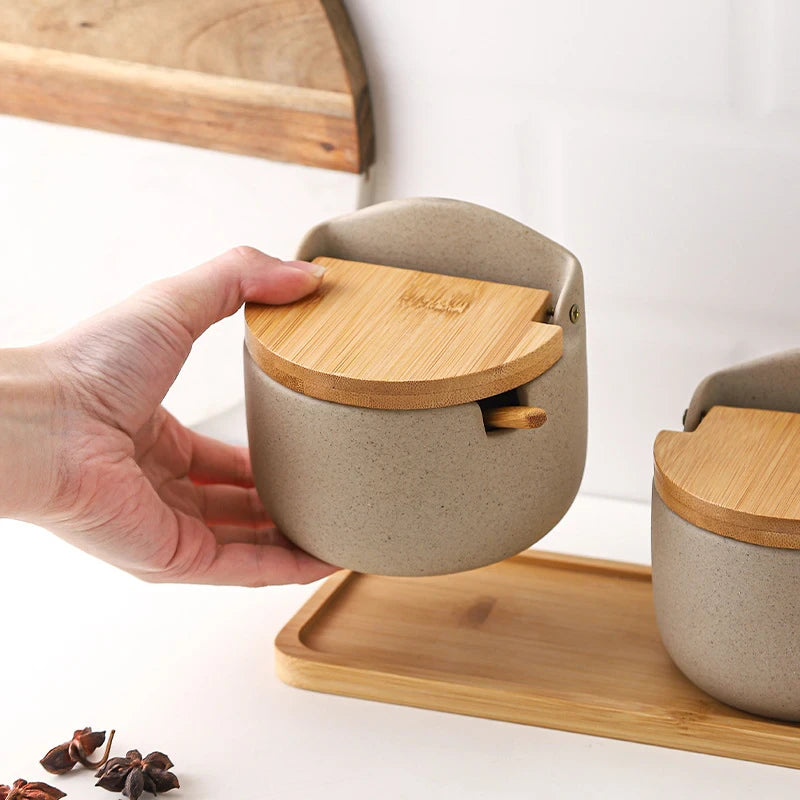 HomeTod™ Minimalist Wooden Seasoning Jar