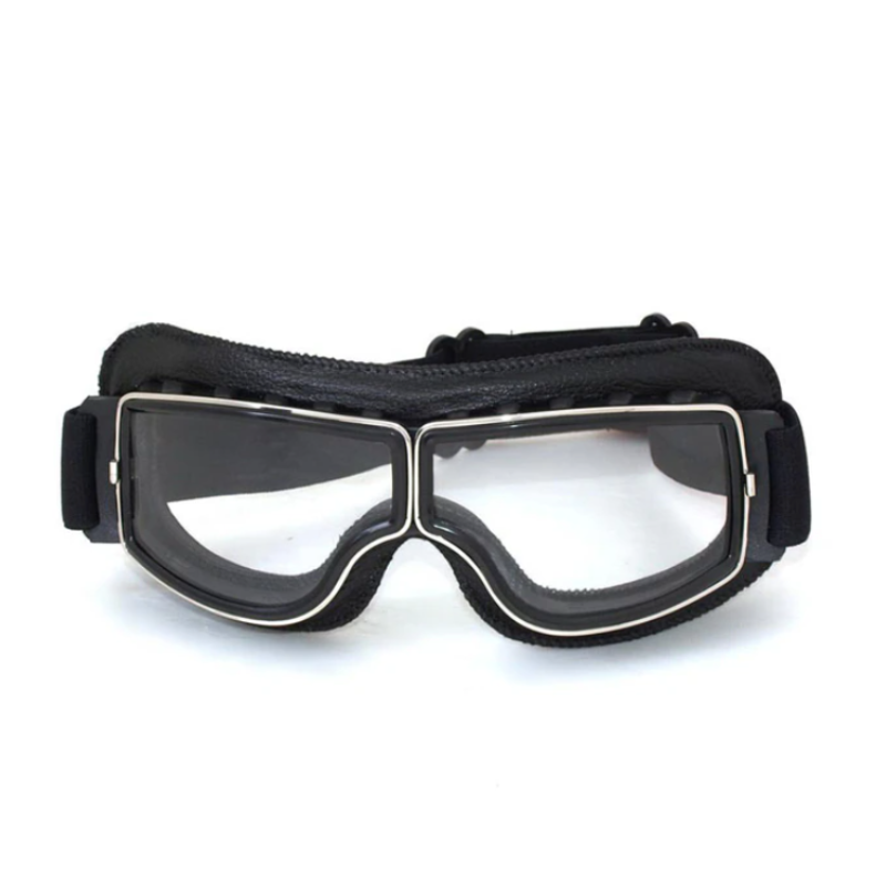 RetroRide™ Vintage Leather Motorcycle Glasses