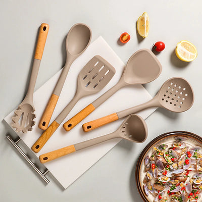 Hometod™ 6pc Non-Stick Silicone Utensils