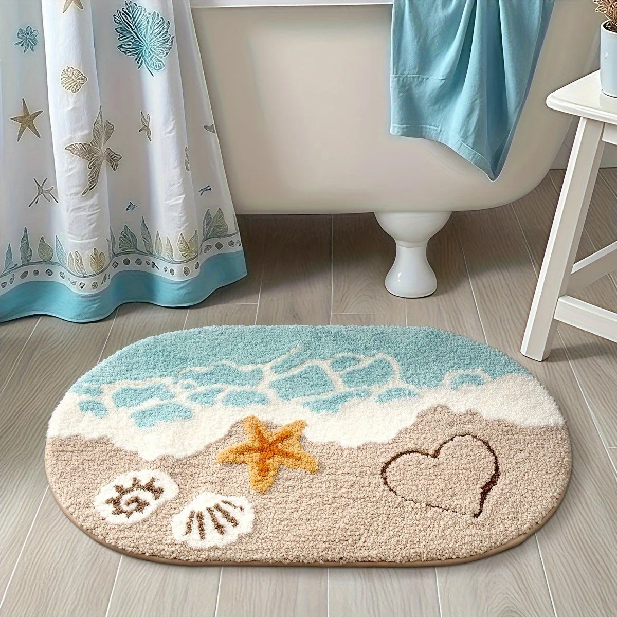 Marivelle Coastal Plush Bath Mat