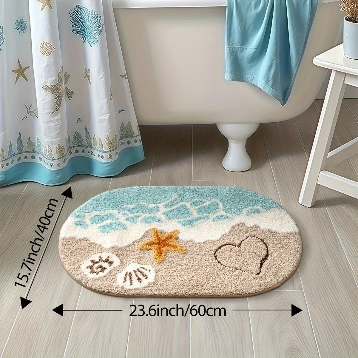 Marivelle Coastal Plush Bath Mat
