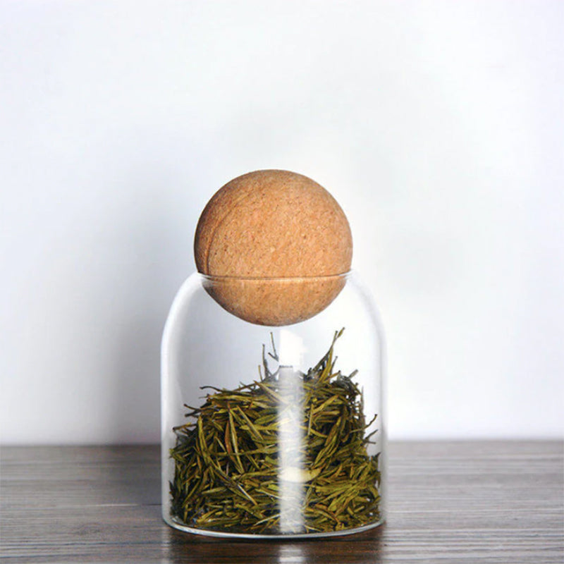 HomeTod™ 4pc Ball Cork Glass Jar Set