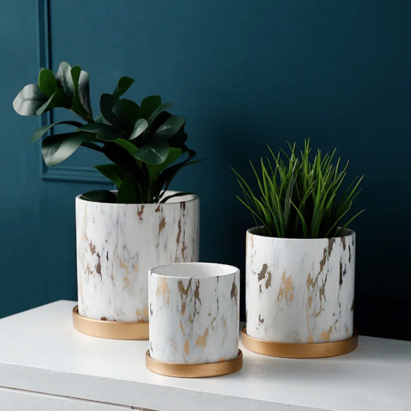 HomeTod™ Marble Ceramic Succulent Pots