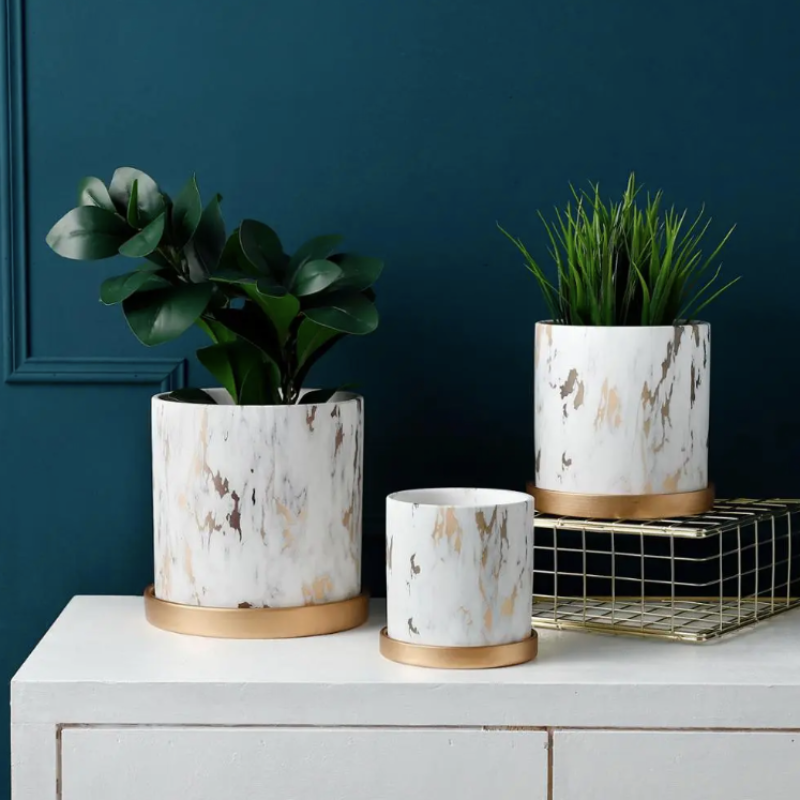 HomeTod™ Marble Ceramic Succulent Pots