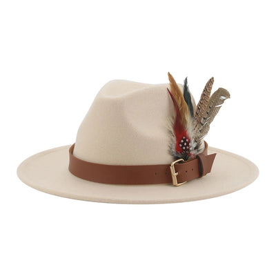 FlairTop™ Fedora Hat with Feather